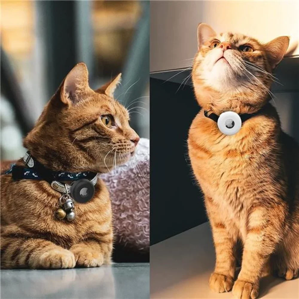 2 Pack Silicone Airtag Cat Collar Holder for Apple AirTags